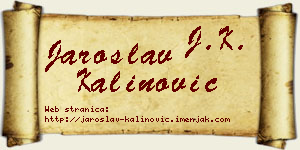 Jaroslav Kalinović vizit kartica
